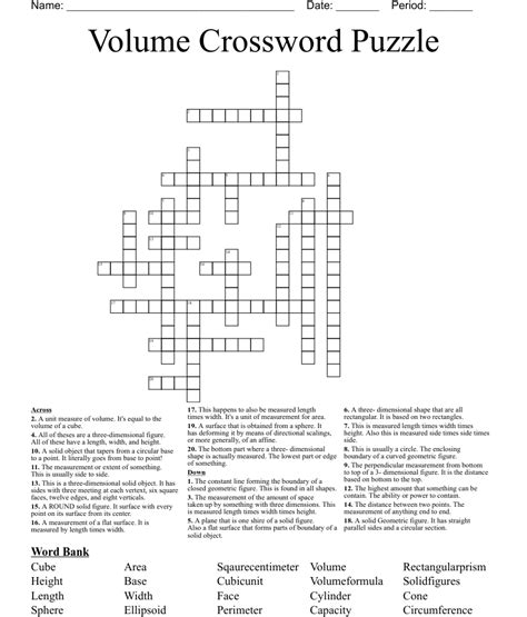 data for short crossword clue|unit of volume crossword clue.